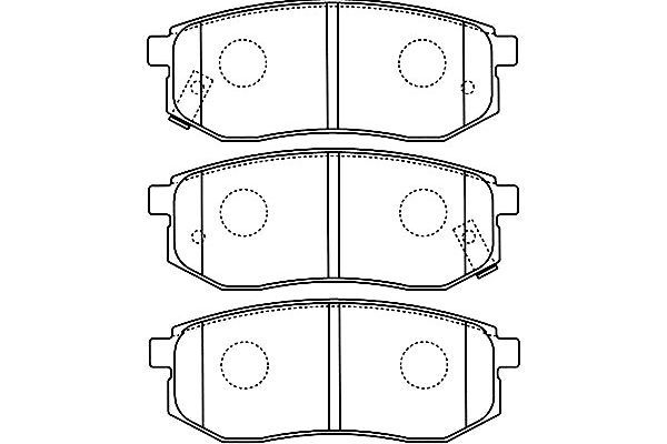 KAVO PARTS Комплект тормозных колодок, дисковый тормоз BP-3035